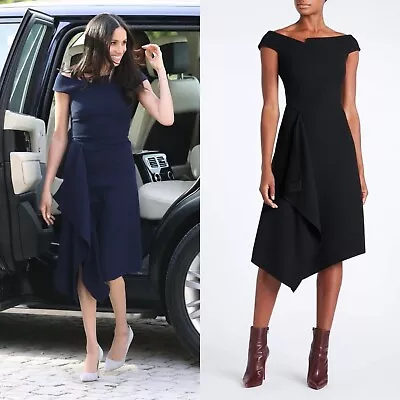 Roland Mouret Barwick Dress In Black US 2 UK 6 XS EUC ASO Royal Meghan Markle • $1445