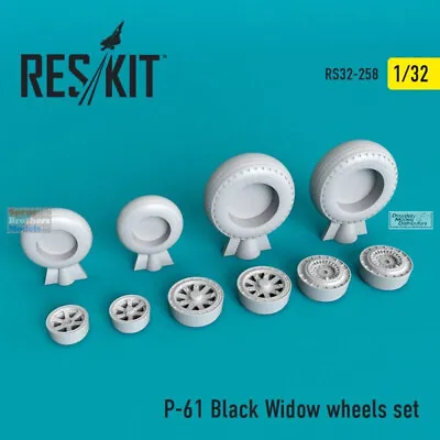 RESRS320258 1:32 ResKit P-61 Black Widow Wheels Set • $20.94