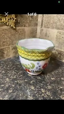 Vintage 1970’s Floral Design Italy Planter • $15.85