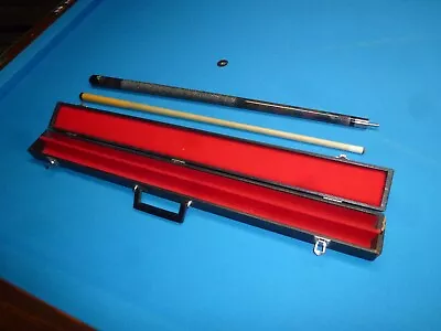 Huebler Vintage Pool Cue W/Case Clicks Billiards Made In USA Nice! • $325