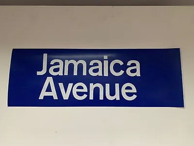 Ny Nyc Bus Roll Sign 1974 Jamaica Avenue Queens Vintage Collectible Transit Sign • $64.95