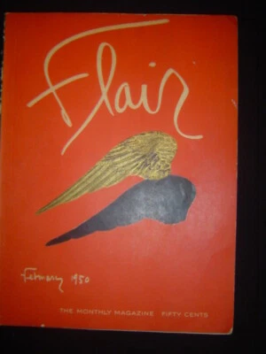 $50 • Buy FLAIR 1ST ISSUE 1950 Fleur Cowles Lucian Freud,Jean Cocteau Booklet Within