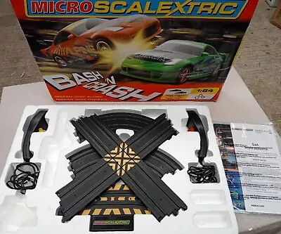 Micro Scalextric Bash N Crash Incomplete For Spares • £8