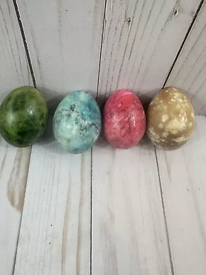 Vintage Stone Marble Alabaster Easter Eggs (Lot Of 4)  • $24.99