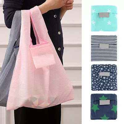 Foldable Shopping Bags Reusable Eco Grocery Carry Bag Storage Tote Handbags 113A • $6.47