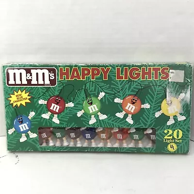 Vintage M&M's Candy Happy Lights Christmas Decor String Lights Set Of 20 • $25