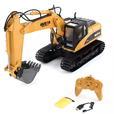 Huina RC-remote Control Construction Excavator Digger Toy For Girls Boys • £52.99