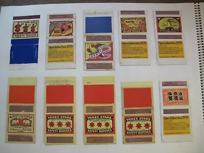 Bulk 79x Vintage 1900s Sweden Matchbox Labels / Skillets / Matchcovers Etc • $6.89