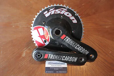 Vision TriMax Carbon 170mm Crankset W/ 53/39T Carbon Chainrings • $255