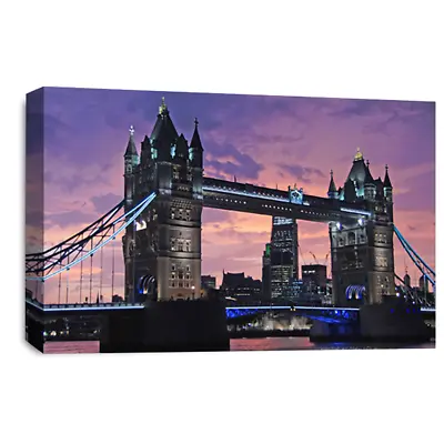 London Wall Art Print Tower Bridge Skyline Framed Canvas City Picture Large • £29.99