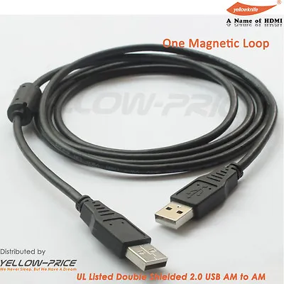 $5.87 • Buy 6FT 2m USB 2.0 A Male Plug To A Male Extension Data Cord Leads Wire Cable