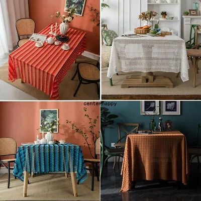 $16.19 • Buy Lace Tablecloth Dining Kitchen Rectangle Table Cloth Cover Wedding Party Decor