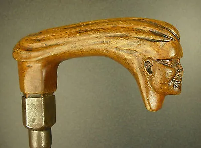 Mascot Cane Mascot Car Art Deco's Head Curiosity Folk Art Folk Art Cane • $266.39