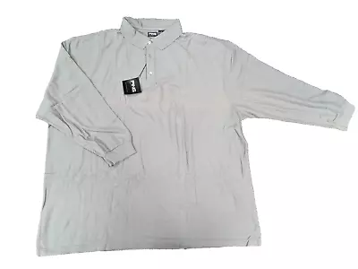 Nwt New Ping #p230 Golf Polo Long Sleeve Ls Shirt White Grey Gray Green 4x 4xl • $14.99