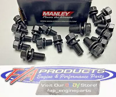 Manley 42173 Small Block Chevy Black Oxide Oil Pan Bolt Kit With Lock Washers • $8