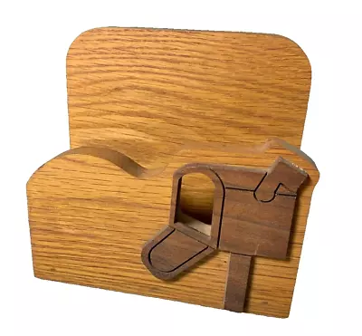 Vintage Wood Wooden Mail Letter Slot Box Rack Holder Tray Storage Mid Century • $48.65