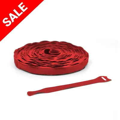 VELCRO® Brand ONE-WRAP® 13mm X 200mm Red Cable Tie Straps Double Sided Strapping • £0.99