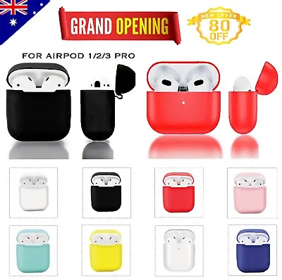 $6.69 • Buy Apple AirPods 1 2 3 Pro 2nd 3rd Generation Silicone Skin Cases Cover Case Gel Au