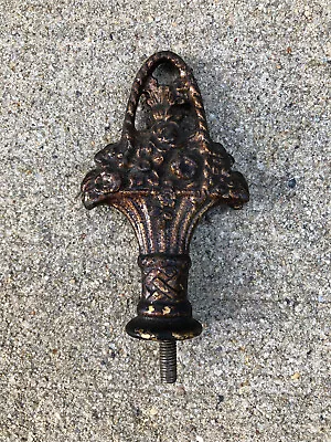 Antique Cast Iron 4  Flower Basket Lamp Finial • $35