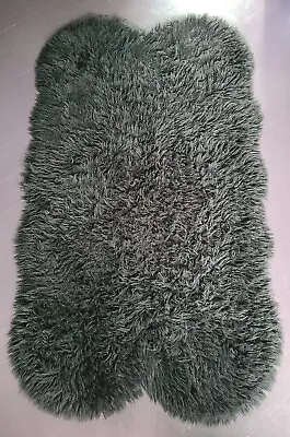 $50 • Buy Luxury Shaggy Soft Faux Fur Rug Bearskin Black Bear Plush Rug Carpet 70x37 