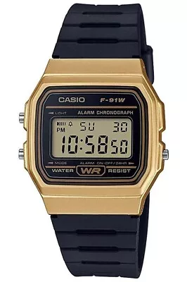 Casio Men's 'Vintage' Quartz Metal And Resin Casual Watch  (Model: F-91WM-9ACF) • $19.69