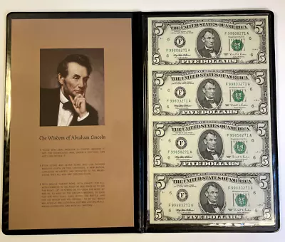 World Reserve Monetary Exchange (Black Angus Bankers Portfolio) Uncut $5 Bills • $49.95