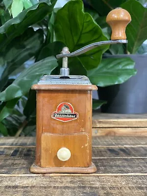 #44 1940’s Zassenhaus Elongated Wooden Hand Coffee Grinder Vintage Cafe Espresso • $495