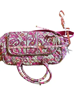 VERA BRADLEY Large Weekender Bag Pink “Paisley Meets Plaid” RETIRED New With Tag • $57