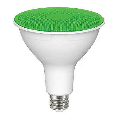Satco S29481 GREEN LED PAR38 Bulb 11.5W 100W 120V Medium E26 Dimmable Wet Rated • $12.95