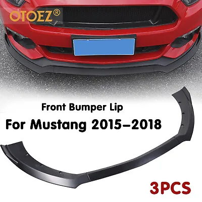 Fit Ford Mustang 2015-2018 Car Front Bumper Lip Spoiler Body Kit Splitter Matte • $39.99