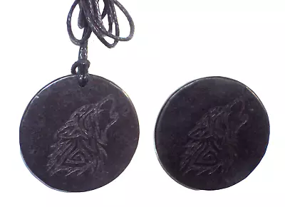 40mm Russian Shungite Celtic Wolf Pendant - Phone Plate EMF Protection • $10.95