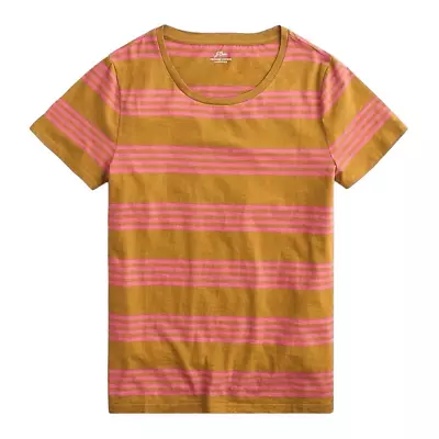 J. Crew Vintage Cotton Crewneck Tee T-shirt In Mixed Stripe Sz S • $20