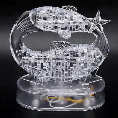 (1) 3D Crystal Puzzle With Light-up 3D Puzzle Colorful Crystal • £11.02