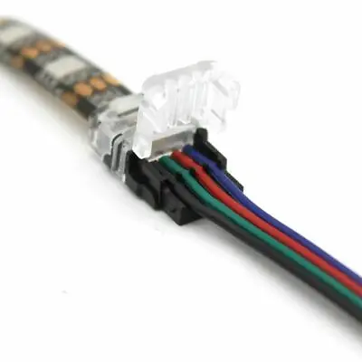 Wire To Strip Connector Clip 8mm 10mm Rgb-w 2 / 4 / 5 Pin Pcb Adapter Led Strip • £3.45