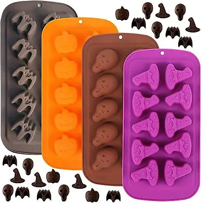 £12 • Buy Silicone Halloween Ghost Chocolate Mould Candy Wax Melt Ice Cube Tray Jelly Mold