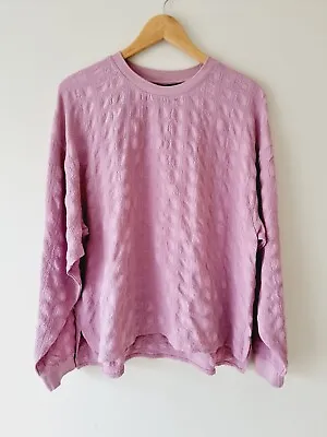 *New* DECJUBA Molly Textured Pink Long Sleeve Blouse SIZE LARGE 14 Top • $46.50