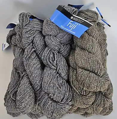 Berroco FUJI Yarn In Gray And Brown Silk/Cotton/Rayon/Nylon 50g/125yd Ea • $10