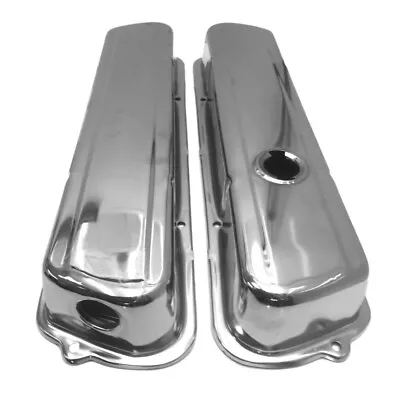 Holden V8 Chrome Rocker Valve Covers Std Height Baffled Oe Dimensions 253 308 Bl • $89.50