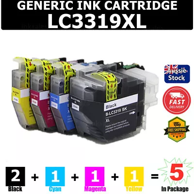 5x LC3319XL LC-3319 XL Ink For Brother J5330DW J5730DW J6530DW J6930DW J6730DW • $25.80