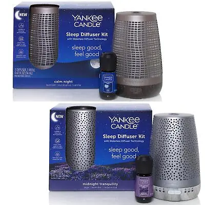 Yankee Candle Oil Diffuser Calming Aroma Mist Sleep Stress Refill Starter Kit • £9.99