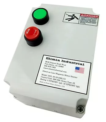 Elimia DOL 7-10-480LCS 5 HP 480V Magnetic Motor Starter Nema Rated 4X UL508A • $125