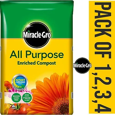 Miracle-Gro All Purpose Compost For All Plants 40L Garden Plant Growing Soil UK • £12.86