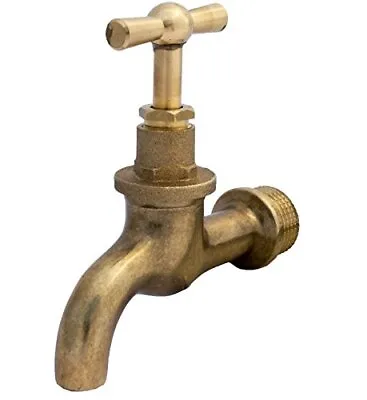 1/2  Garden TAP Outdoor Polished Old Style Vintage Water Lever Bib Brass • £29.99