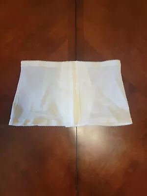 Vintage Crown-ette Open Bottom Girdle Corset White Nylon Hook- Eye 3XL • $59.43