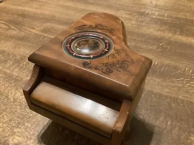 Vintage Wooden Miniature Grand Piano Musical Trinket Box • £7.99