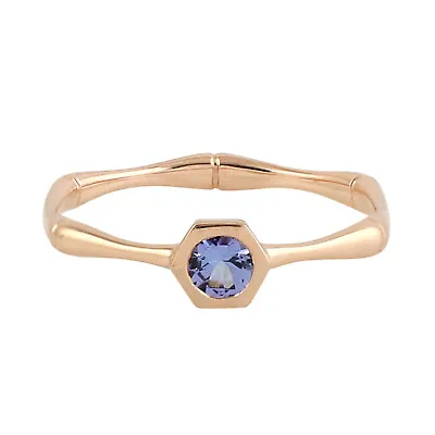 Christmas 10k Rose Gold Natural Tanzanite Stackable Ring Jewelry Gifts For Women • £234.60