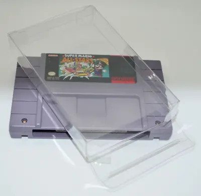 25 Plastic Protective Protectors Cases Display For Super Nintendo SNES Cartridge • $21.95