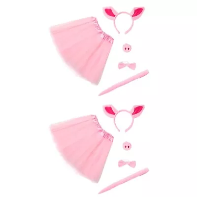  2 Sets Pig Clothing Baby Suits For Boys Headbands Girl Stuffed Animals • £18.99