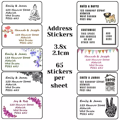 £2.40 • Buy 65- Personalised- ADDRESS BUSINESS REPLY RSVP STICKERS Labels- 3.8 X 2.1cm