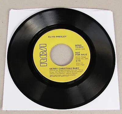 Elvis Presley PROMO Merry Christmas Baby O Come All Ye Faithful 1S/1S PRESSING • $129